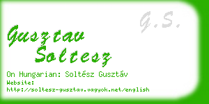 gusztav soltesz business card