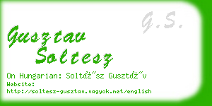 gusztav soltesz business card